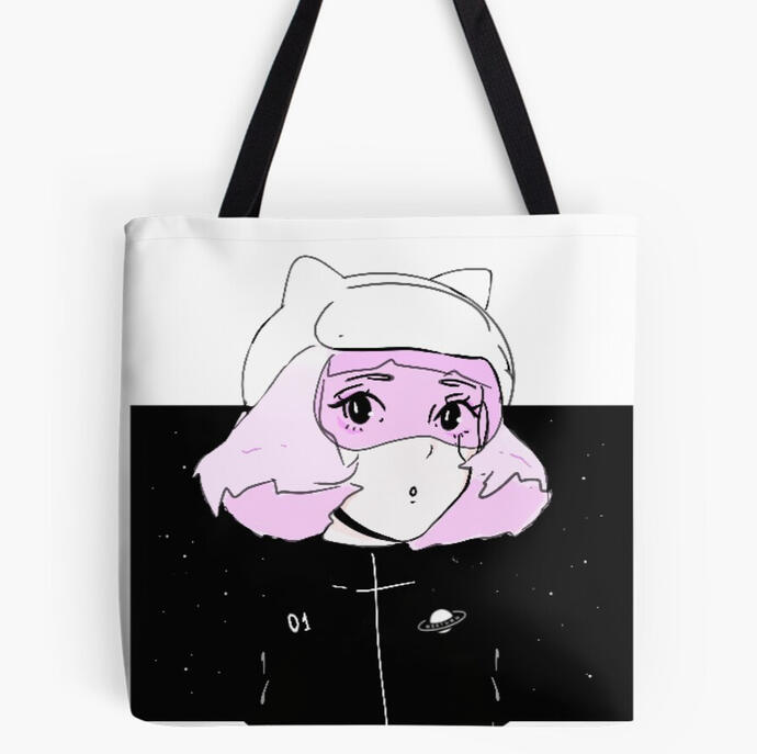 Anime Girl Space Cat Bag